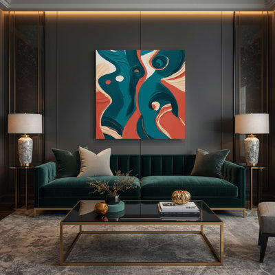Abstrait art figuratif sur toile vert 79