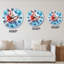 Deux poissons Koi. Taches rouges dans une eau bleue transparente - horloge murale nautique et côtière-2140347772
