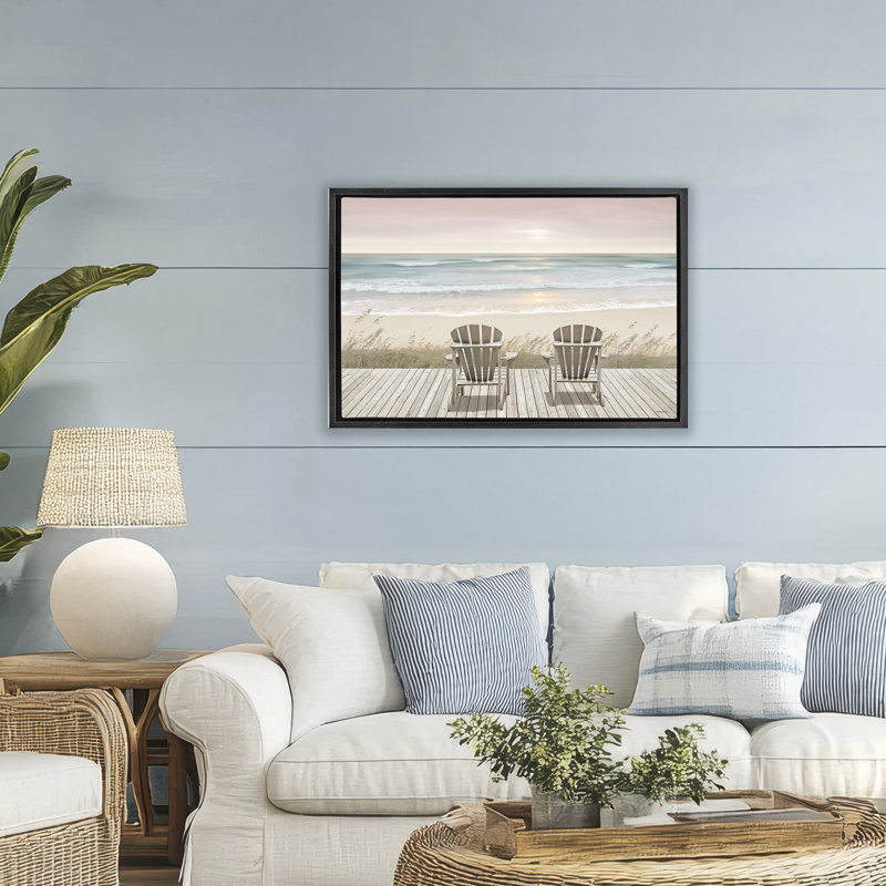 Cadre flottant à regarder le pastel au coucher du soleil, design par Amber Sterling, H 21 po x l 31 po