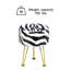Tabouret rond en fausse fourrure-994840339