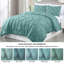 Microfiber Solid No Pattern Colour Duvet Cover Set with Pillowcases-123168090-123168098