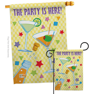 Double Sided 40 in. H x 28 in. W Polyester Birthday Flag set