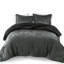 3 pièces, double / grand, velours froissé, édredon réversible, gris anthracite, rembourrage, - velours double / grand pour un côté doux et confortable, rembourré, lavable à la machine-124961273-124961275