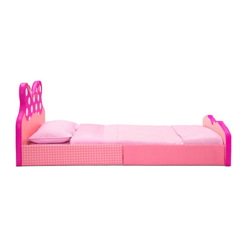 Disney Minnie Mouse Upholstered Twin Bed By Delta Children, Pink