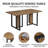 Mid-Century Modern 7-Piece Rectangular Dining Table Set with Upholstered Cantilever Chairs-1426997615