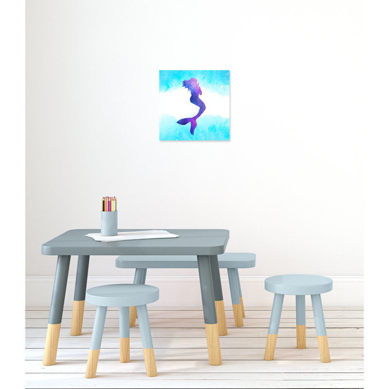 Toujours être un sirène 1, H 16 po x l 16 po x P 1,5 po, Toile