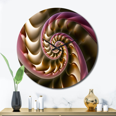 Horloge murale Fractal Spiral