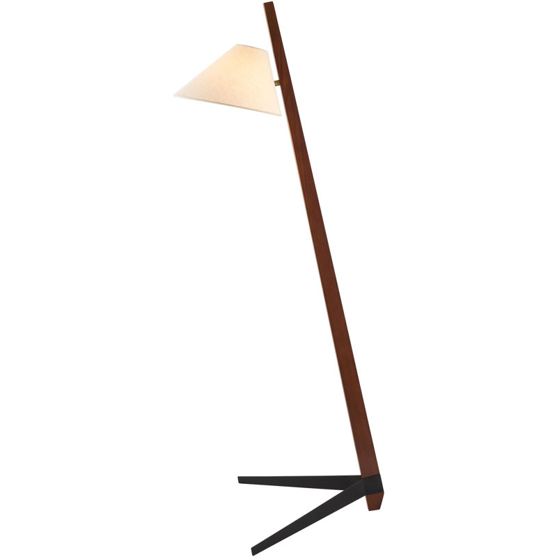 Lampe sur pied Kuchmel, Marron foncé