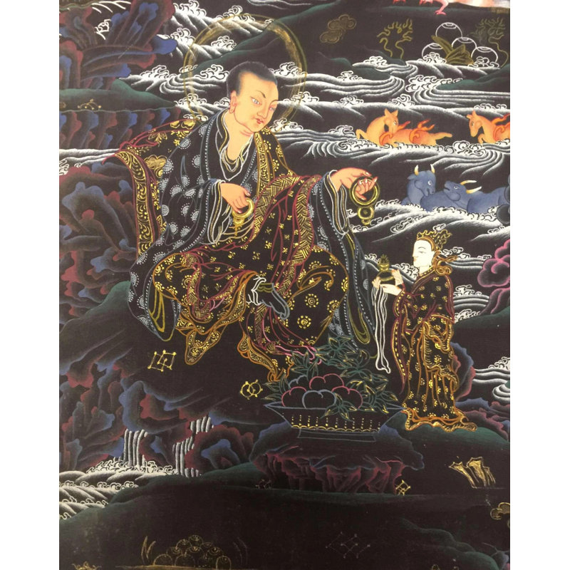 Three Lamas (Brocadeless Thangka)