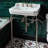 Whitehaus 24" Console with Integrated Rectangular Bowl, Brass Leg Support and Side Towel Bar-27330536-27330538