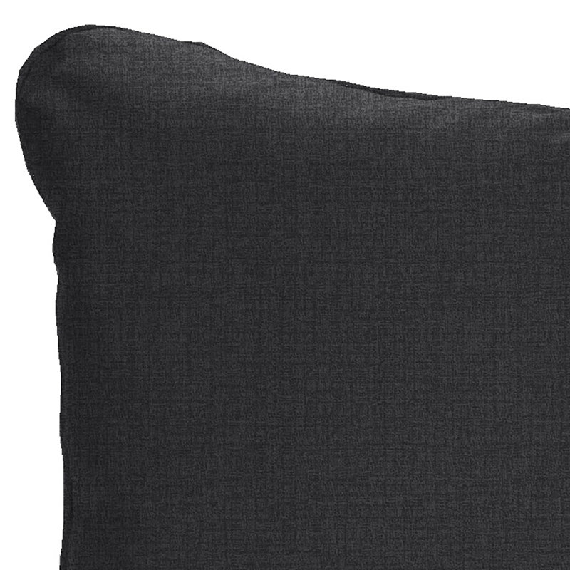 24" x 21" Outdoor Chair Back Cushion with Welt (Set of 2), 2, Gray, Polypropylene / Olefin