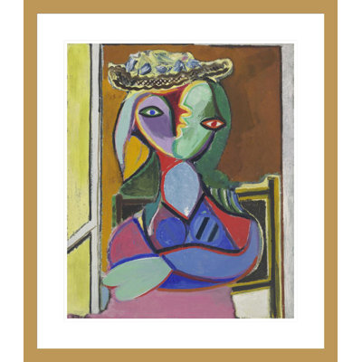 Femme assise par Pablo Picasso, impression giclée sur cadre
