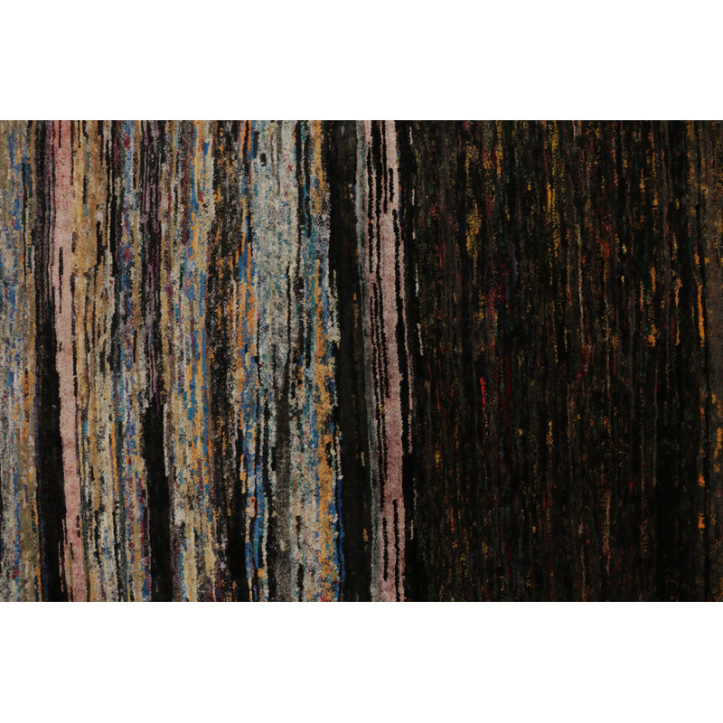 Textural Handmade Kilim Silk Area Rug