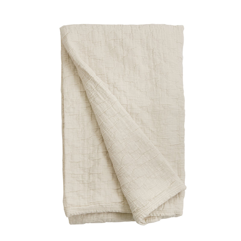 Ojai Blush Queen-Sized Lightweight Cotton Matelassé Coverlet