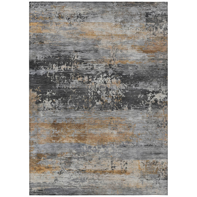 Machine Washable Indoor/Outdoor Jacinto ACN2146 Abstract Rug, Rectangle 2'6" x 3'10"