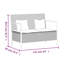 Banc de patio 2 places avec coussins en rotin de polyester-1289335701