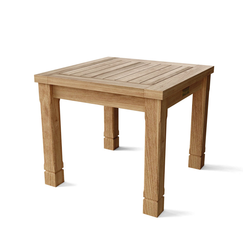 Square Teak Outdoor Side Table , 22'' in. W 22'' in. D