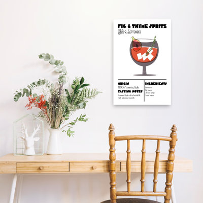 Fig Thyme Spritz Retro Vintage Contemporary Autumn Fruit Wall Art Print