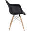 Fauteuil pyramide en bois noir