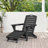 Firepit Chairs Wood Texture Foldable Adirondack Chair With Ottoman-692808110