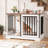 47.2''W Sturdy Large Dog Crate Furniture with 2 Feeding Bowls-752089198