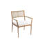 Chaises de salle à manger d'extérieur en corde résistantes aux intempéries, avec coussin épais-122257217