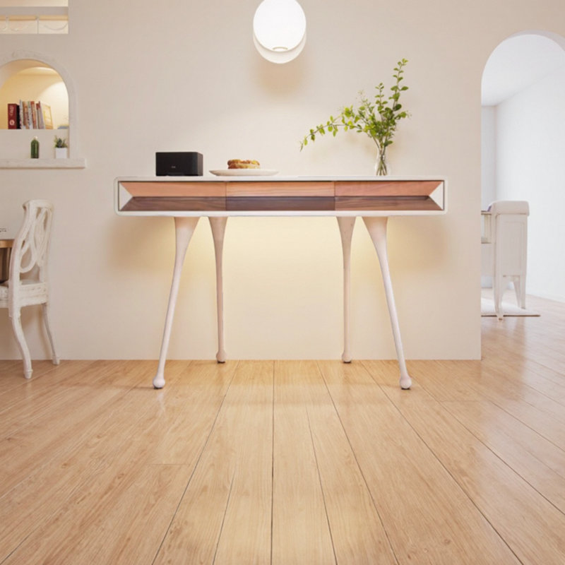 Bureau compact en bois d'érable naturel, H 29,52 po x l 47,24 po x P 23,62 po