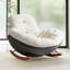Chaise berçante moderne rembourrée