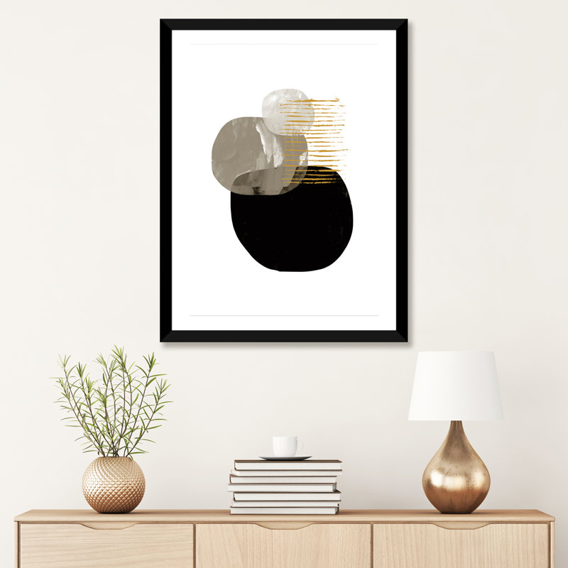 " Minimal Tone " by Dan Hobday, 32" H x 24" W x 1" D, Black Framed Paper