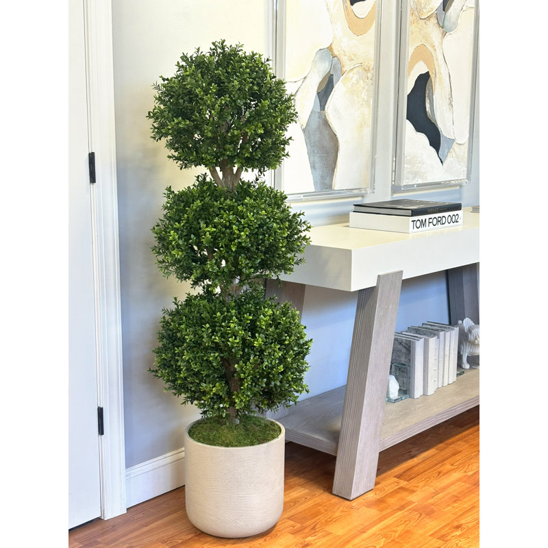4' Faux Boxwood Topiary, 60" H x 22" W x 22" D