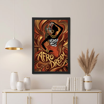 «Afro Dream African Woman», reproduction d'art sur toile tendue à l'huile sur toile