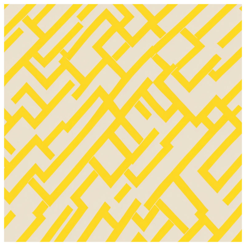 Yellow Beige Maze Comforter, Queen