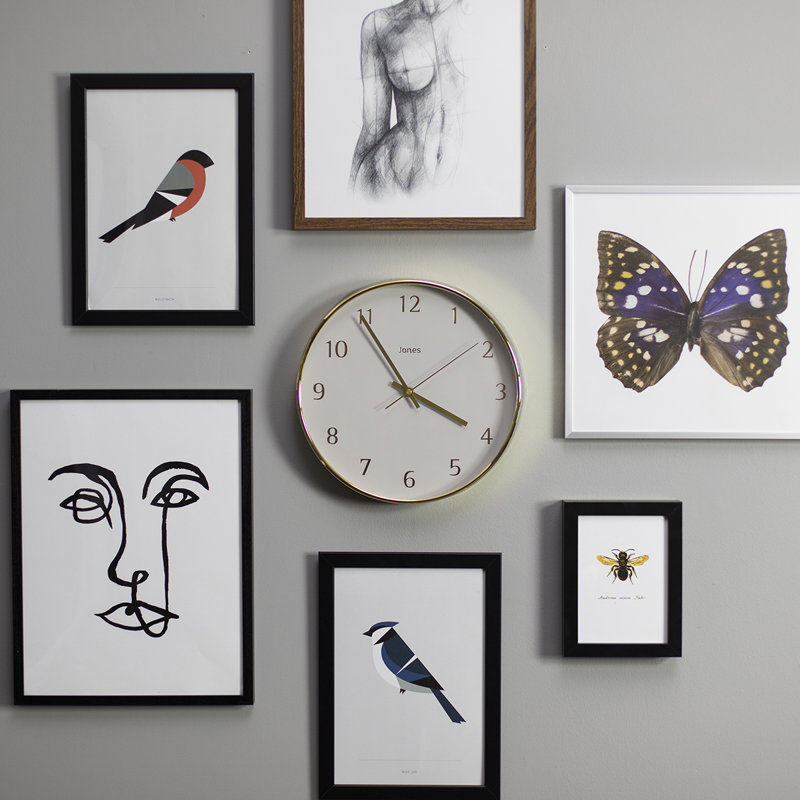 Acrylic Wall Clock, Gold