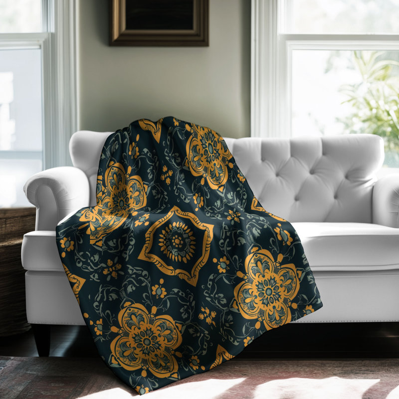 Heirloom Hues - 1 Piece Premium Sherpa Blanket Throw Blanket, Twin