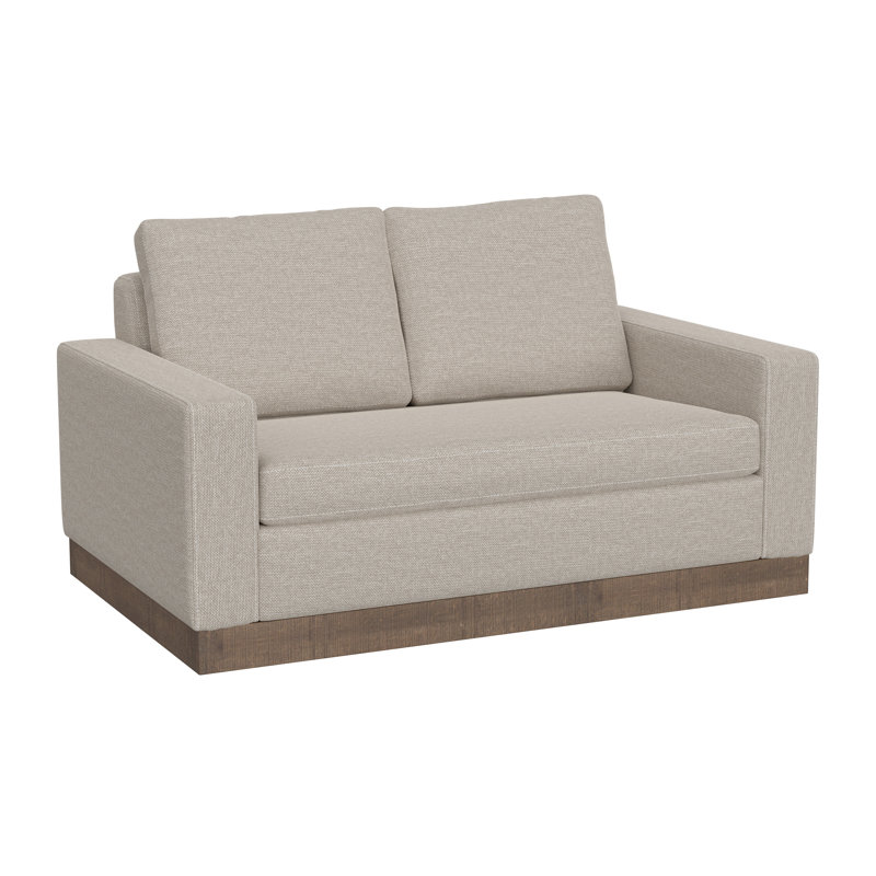 Causeuse à accoudoirs carrés 63,75 po Leilarose, Beige