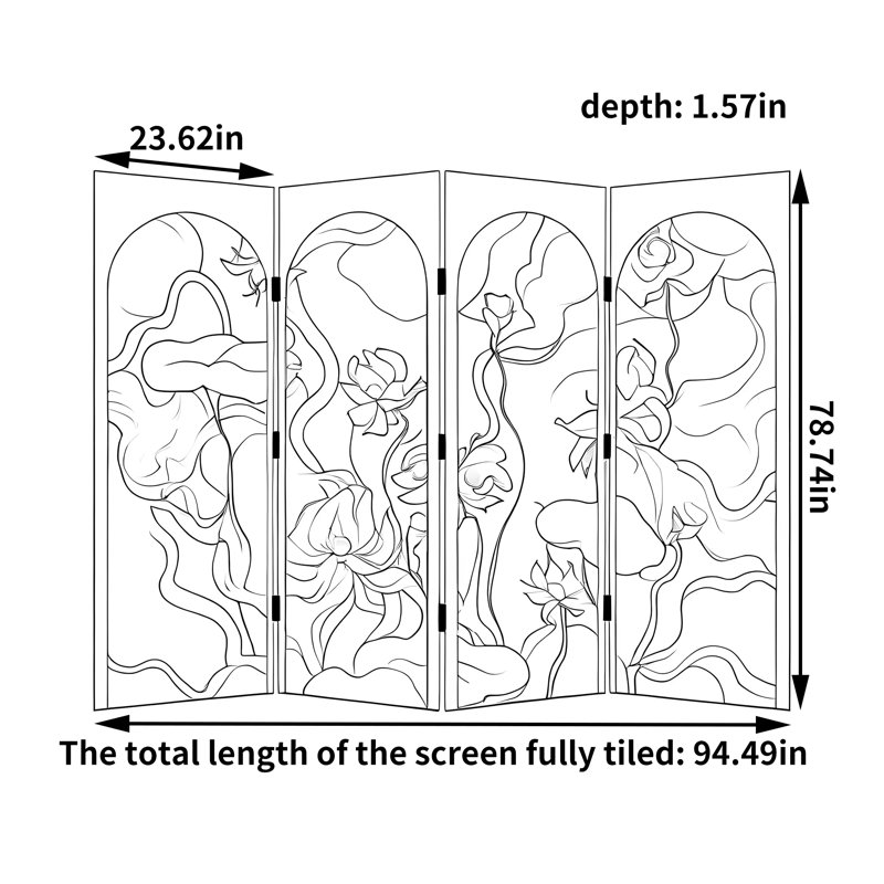 Elleanor, 78.74" H x 94.49" W x 1.57" D