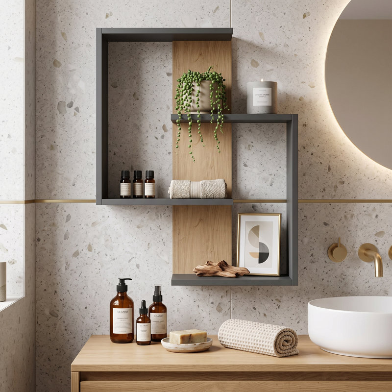 Nexus 3 Tiers Geometric Floating Display Shelf -  Wall Shelf