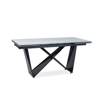 Emmalee Extendable Metal Base Dining Table