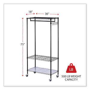 Alera Wire Shelving Series Metal Rolling Clothing Rack & Reviews | Wayfair