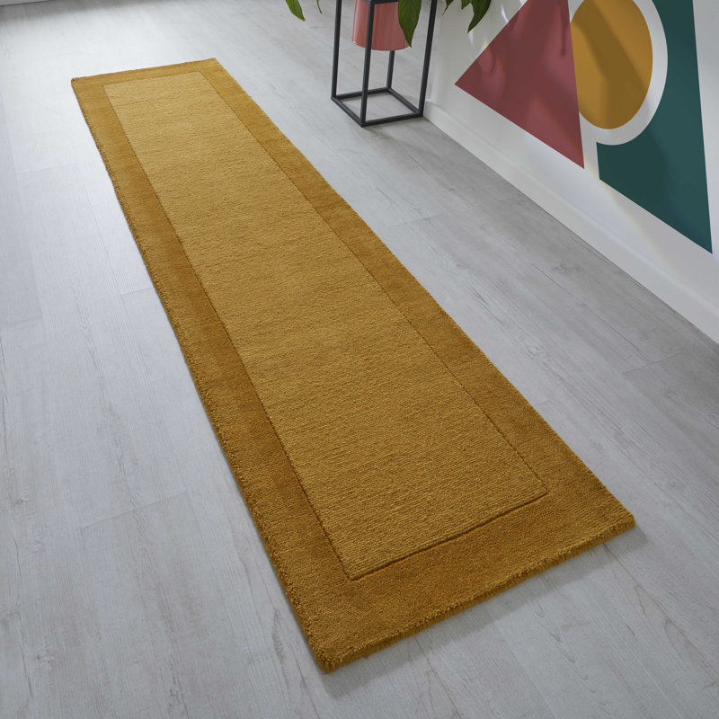 Colver Solid Colour Hand Loomed Area Rug Set, Runner 60 x 230cm