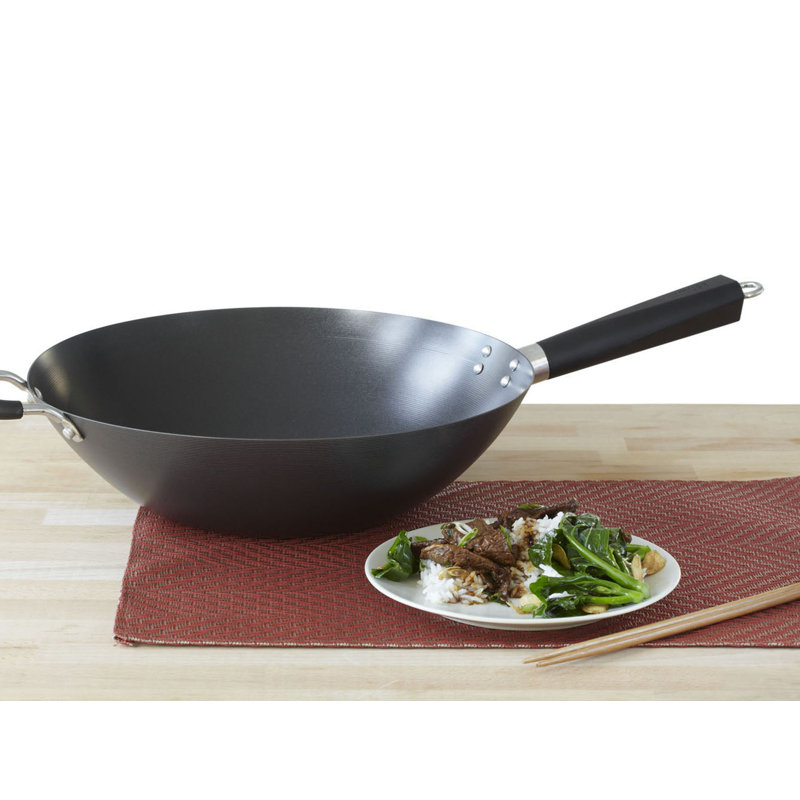 Wok en acier au carbone antiadhésif de 14 po IMUSA
