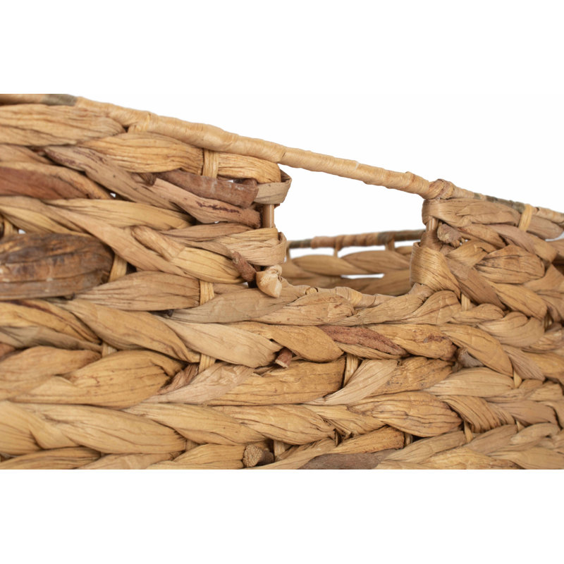 Water Hyacinth Shallow Rectangular Storage Basket, 34cm W x 47cm D