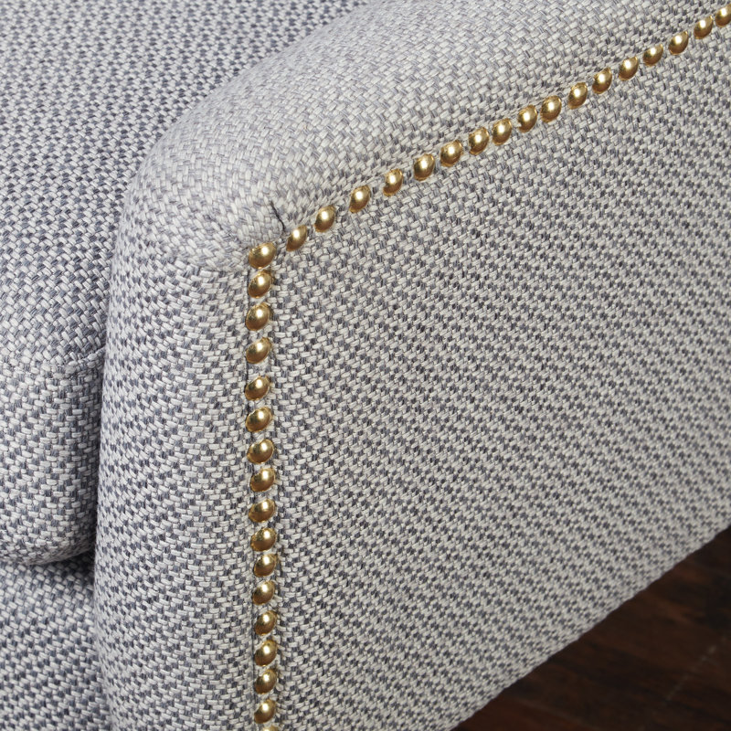 Beauford Upholstered Armchair, Textured Gray Polyester Blend