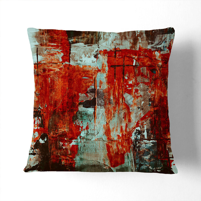 Abstract Square Throw Cushion, 55 x 55 cm, Black
