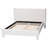Hazeleen Baxton Studio Laria Modern White Teddy-Bear Fabric Queen Size Platform Bed-969694645