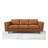 Chase Mid Century Modern Genuine Leather Sofa