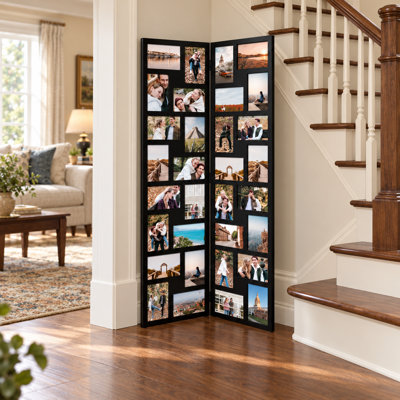 43.3" H 32-Opening Folding Floor Collage Picture Frame for 4" x 6" Photos