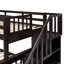Lit superposé d'escalier avec tiroir, rangement et garde-corps