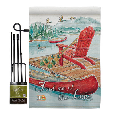Ensemble de drapeaux 19 x 13 po Bellver Find Me at the Lake Nature Outdoor Impressions