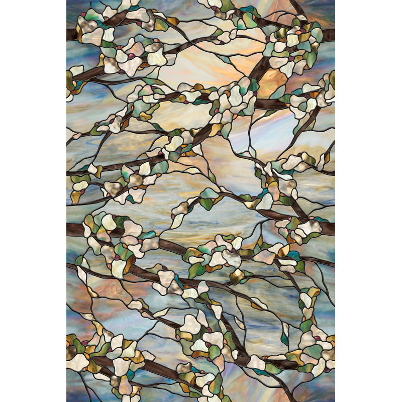 Sunset Stained Glass Decorative Window Film, 24" x 36"